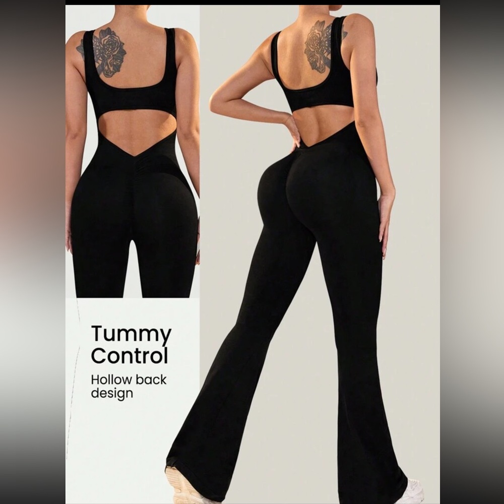 RESERVED Flare Black Jumpsuit